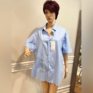 NWT DENIM & FLOWER short sleeve button up